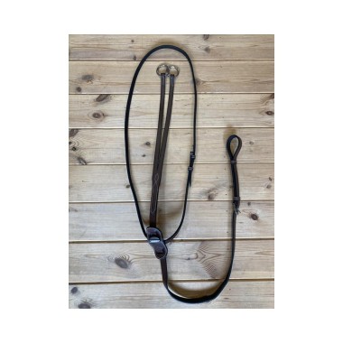 Martingale à anneaux Jump'In Collection One – Martingale en cuir pour cheval